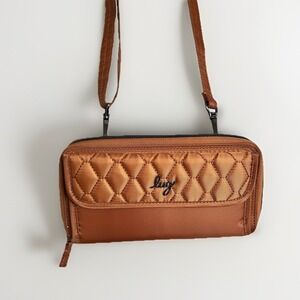 Lug Kickflip SE Convertible RFID Wallet Crossbody Purse Bag Golden Color EUC!